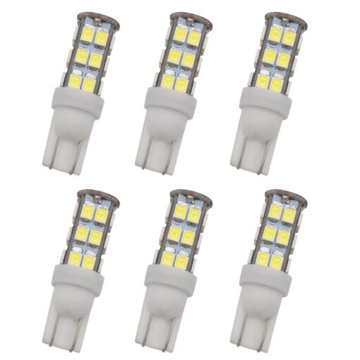 GRV T10 921 194 25-2835 SMD Wedge LED Bulb Super Bright RV Camper Cabinet Dome Light DC12V Cool White Pack of 6（2.0Generation） Pack of 6 (2.0 Generation)