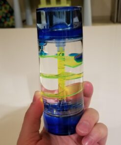 HeyWhey Liquid Motion Bubbler Timer- Ideal Sensory Toy for Kids and Adults, 3-Pack, Calming Stress Relief Fidget Toys for Kids with ADHD, Anxiety, and Autism,Desk Decor for Special Education Classroom Blue Spiral 25 61ya5kkWiCL