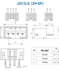 CQRobot 150 Sets/750 Pieces JST PH 2.0 mm Pitch 2/3/4-Pin IC Sockets & Plugs Adapter Connector Male and Female Terminal, Crimp DIP Kit. for Industrial Integrated Circuit JST Connector Cable. JST-PH2.0 PH 2P/3P/4P 11 61ybDe3k8fL