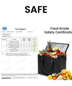 NZ home Insulated Cooler Bag and Food Warmer (XL Plus, 2 Pack) for Food Delivery & Grocery Shopping with Zippered Top, Black XL Plus 36 61ybtEU5vcL 4