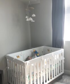 Sorrel + Fern Baby Crib Mobile (Birds and Clouds) - Felt Nursery Ceiling Decoration and Baby Shower for Girls & Boys - Grey & White Birds & Clouds 37 61ydMur5FlL