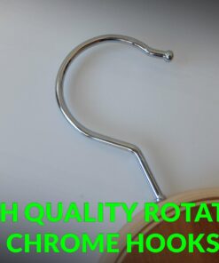 JS HANGER Lightweight Non Slip Wooden Hangers - 10 Pack Heavy Duty Wood Coat Hangers with Soft Stripes for Camisole, Jacket, Dress Clothes, Sweater, Natural Finish 29 61yeDcKXLcL