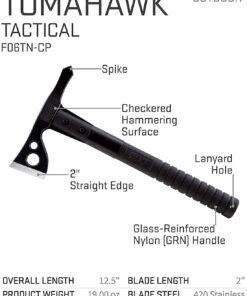 Alternative view of SOG FastHawk- Lighter, Faster, Agile Throwing Hatchet, Versatile Survival Tactical Axe for Competition Throwing and Camping, Hunting and Packing-Black (F06TN-CP) Fast Hawk - Hardcased Black