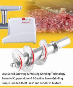 Sunmile SM-G50 ETL Electric Meat Grinder - Max 1.3 HP 1000W Heavy Duty Meat Mincer Sausage Grinder - Metal Gears, Reverse, Circuit Breaker, Stainless Steel Cutting Blade and Plates, 1 Sausage Stuffs 12 61yfDpIl0L