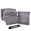 Mossio 7 Set Packing Cubes with Shoe Bag - Compression Travel Luggage Organizer Grey 6 61ygMk9ZoqL
