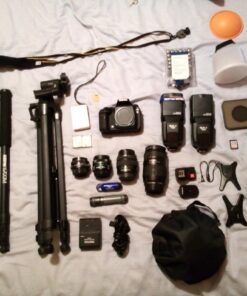 USA Gear DSLR Camera Backpack Case - 15.6 inch Laptop Compartment, Padded Custom Dividers, Tripod Holder, Rain Cover, Long-Lasting Durability and Storage Pockets - Compatible with Many DSLRs (Black) Black 75 61ygrrF YHL