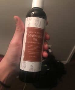 Sore Muscle Massage Oil for Body - Relaxing Massage Oil for Massage Therapy with Lavender and Rosemary Oils for Muscle Relief - Gentle Warming Massage Oil for Sore Muscles for Pro or Home Use (8oz) Herbal Citrus 8 Fl Oz (Pack of 1) 37 61yhjspBn4L