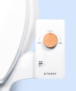 TUSHY Basic 2.0 Bidet Toilet Seat Attachment | A Non-Electric Self Cleaning Water Sprayer w/Adjustable Water Pressure Nozzle, Angle Control & Easy Home Installation (White/Bamboo) White/Bamboo 26 61yiJVjgTVL
