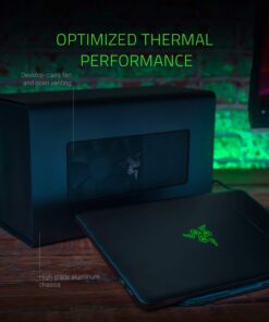 Razer Core X Chroma Aluminum External GPU Enclosure (eGPU): Compatible with Windows & MacOS Thunderbolt 3 Laptops, NVIDIA/AMD PCIe Support, 700W PSU, 4X USB 3.1, 1x Gbit Ethernet, Chroma RGB, Black Classic Black eGPU 30 61yiy3yRPL