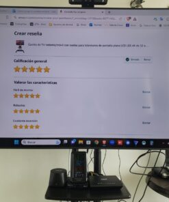 PERLESMITH Rolling/Mobile TV Cart with Wheels for 32-82 Inch LCD LED 4K Flat Screen TVs - TV Floor Stand with Shelf Holds Up to 100 lbs, Height Adjustable Trolley Max VESA 600x400mm- PSTVMC05 38 61yjQ3UNKYL