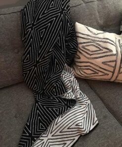 100% Cotton Throw Blanket, Stylish While Classic Pattern, Natural Soft & Cozy Throws for Bed Couch/Sofa/Bed/Picnic Pattern F 24 61yjX2Pr5SL