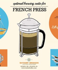 KONA French Press Coffee Press Maker With Reusable Stainless Steel Filter, Large Comfortable Handle & Glass Protecting Durable Black Shell (34 oz, 8 cups) 1000ml 33 61yksYeIi9L