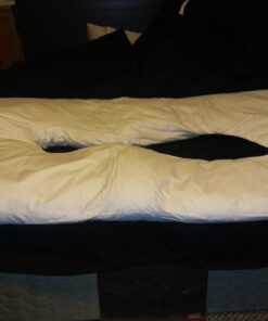 Pregnancy Pillow, Full Body Maternity Pillow with Contoured U-Shape by Bluestone, Back Support 60 x 35 x 7" Pillow & Pillowcase White 38 61ylj8IemwL