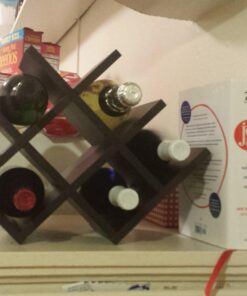 Kamenstein Butterfly Countertop Free-Standing Wooden Wine Rack, Dark Brown, 8-Bottle - 30 61yqtGVjndL