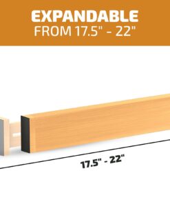 Large Kitchen Drawer Organizer - Expandable Bamboo Drawer Dividers (17.5" - 22") - Adjustable Separators for Kitchen, Clothes, Dresser, Bedroom, Bathroom, and Desk Drawers - 4 Pack (Natural) Natural 26 61ystR7s5NL