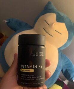 Sports Research Vitamin K2 as MK-7 100mcg with Coconut MCT Oil - 60 Veggie Softgels (2 Month Supply) Vegan Certified, Non-GMO Verified, Gluten & Soy Free - Citrus Aroma 28 61ytA0UqVVL