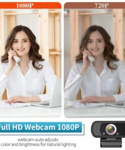 Webcam HD 1080P,Webcam with Microphone, USB Desktop Laptop Camera with 110 Degree Widescreen,Stream Webcam for Calling, Recording,Conferencing, Gaming,Webcam with Privacy Shutter and Tripod BLACK 24 61yu2l0bKCL
