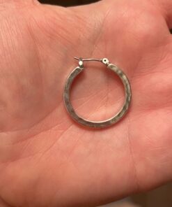 Lucky Brand Silver-Tone Small Hammered Round Hoop Earrings 7 61yu3q0W58L