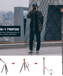 ZOMEI Heavy Duty Camera Tripod Travel Z818 Aluminium Alloy Monopod with 360 Panorama Ball Head Quick Release Plate(Orange) Orange 23 61yv uHLjTL