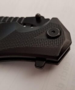 MTech USA – Spring Assisted Folding Knife – Black Stainless Steel Blade and Black Aluminum Handle with Rope Cutter, Glass Punch and Pocket Clip - Hunting, Camping, Survival, Tactical, EDC – MT-A845BK Black Blade 59 61yvtF2P3wL