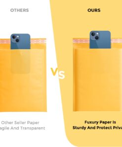 Fuxury Kraft Bubble Mailer 6x10 Inch 25 Pack,Strong Adhesion Padded Envelopes,Self Seal Bubble Envelopes, Waterproof Cushioned Bubble Mailers Packaging for Small Business,Bulk #0 Mailers Yellow 6x10" 25Pc 17 61yxnWeiXL