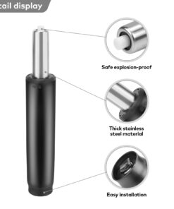 DOZYANT Gas Lift Cylinder Replacement,Hydraulic Pneumatic Shock Piston Heavy Duty (450 lbs) Universal Size Fits Most Executive Office Chairs, Highest End Class 4 Black 42 61yy9RtUMML