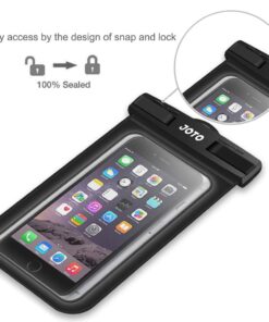 JOTO Waterproof Pouch Cellphone Dry Bag Case for iPhone 11 Pro Max Xs Max XR X 8 7 6S Plus SE, Galaxy S20 Ultra S20+ S10 Plus S10e S9 Plus S8/Note 10+ 9, Pixel 4 XL up to 6.9" -Black Black 32 61yyZxz5bGL
