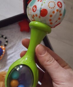 Fisher-Price Baby Toys Rattle ‘n Rock Maracas, Set of 2 Soft Musical Instruments for Infants 3+ Months, Green & Yellow Green/Yellow 27 61yz9yakYxL 2