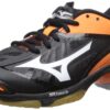 Mizuno Women's Wave Lightning Z2 Volleyball Shoe 12 Women/9.5 Men Black/Orange 13 61yzB KhsFL