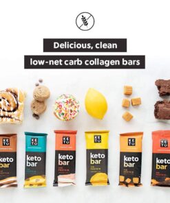 Perfect Keto Bars - The Cleanest Keto Snacks with Collagen and MCT. No Added Sugar, Keto Diet Friendly - 3g Net Carbs, 18g Fat,11g protein - Keto Diet Food Dessert (Salted Caramel, 12 Bars) Salted Caramel 12 Count (Pack of 1) 26 61z yG3Q03L