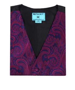 Epoint EGC1B01-03 Multi Mens Paisley Waistcoat Woven Microfiber S-5XL Vest Medium Purple-egc1b01d 11 61z2xCK2zRL