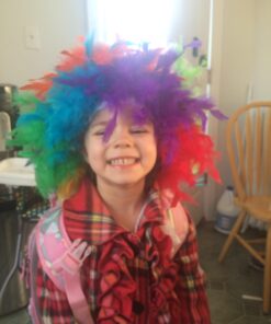 U.S. Toy Rainbow Feather Costume Wig, Multicolor, Standard, USTOD334 7 61z3uZOtcKL