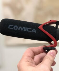 comica CVM-V30 LITE Video Microphone,Super-Cardioid Condenser On-Camera Shotgun Microphone for Canon Nikon Sony Panasonic DSLR Cameras,Mic for iPhone Android Smartphone with 3.5mm Jack(Red) Red 24 61z6lUHB3ML