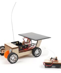 Pica Toys Solar-Powered Car V1, Wooden STEM Kit with Wireless Remote Control for Boys and Girls, Hybrid Powered by Solar Power and Batteries, Educational Motor Toy Gift for Kids Aged 8-12 Classic 32 61z7fLeF7hL
