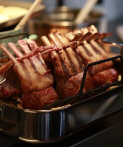 Viking Culinary 3-Ply Stainless Steel Roasting Pan, Includes a Nonstick Rack, Dishwasher, Oven Safe, Works on All Cooktops including Induction 46 61z8s WU6gL