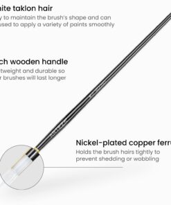 Arteza Detail Paint Brushes, Set of 15, Fine Detail Brush Set for Miniature Models and Canvases, Synthetic Bristles, Small Paint Brushes for Details, Fine Lines, and Shading 24 61zCWYZwQCL