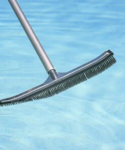 Poolmaster 20183, 18 Inch, 18-Inch Aluminum-Back Swimming Pool Algae Brush with Stainless Steel Bristles, Premier Collection, Black Steel Brush 15 61zCYuU3kDL