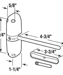 Alternative view of Prime-Line KC10HD Safety Spring Door Closer – Easy to Install to Convert Hinged Doors to Self-Closing – Diecast Construction, 4-1/4 In. White, Non-Handed (Single Pack)