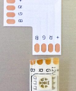 JACKYLED L Shape 4-Pin LED Connectors 10-Pack with 22Pcs Clips 10mm for Strip Lights 35 61zErXav0dL