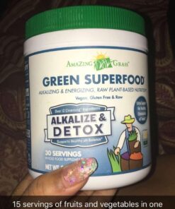 Amazing Grass Greens Blend Alkalize & Detox: Smoothie Mix, Cleanse with Super Greens & Beet Root Powder, Digestive Enzymes, Prebiotics & Probiotics, 30 Servings (Packaging May Vary) 36 61zFKSfLU1L