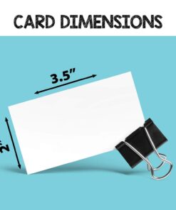 USA-Made Debra Dale Designs 1,000 pocket-sized blank white index cards (2"x3.5"), 110# index. BONUS storage box! Ideal for math, sight words & language Unpunched 10 61zFRaAc4KL