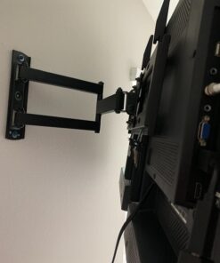 Pipishell Full Motion TV Wall Mount for Most 26-60 inch Flat & Curved TVs up to 77 lbs, Adjustable Bracket Height, Single Articulating Arm, Extension, Max VESA 400x400mm, PIMF9 39 61zGodhsL 3