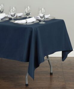 Alternative view of LinenTablecloth 60 x 102-Inch Rectangular Polyester Tablecloth Navy Blue 60" x 102"