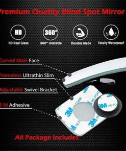 Slim Square Blind Spot Mirror, Ampper HD Glass Frameless Convex Rear View Mirror, Pack of 2 30 61zHKpq67SL