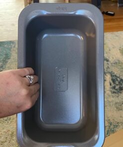 Ninja B39010 Foodi NeverStick Premium 10-Piece Bakeware Sheet Set, Oven Safe up to 500⁰F, with (2) Baking Sheets, Cookie Sheet, Loaf Pan, Muffin Pan, (4) Cake Pans & Cooling/Roasting Rack, Grey 10 Piece Set 35 61zK2z88S7L