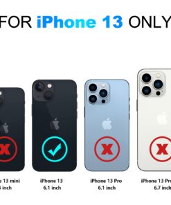 Nvollnoe for iPhone 13 Case with Card Holder Heavy Duty Protective Dual Layer Shockproof Hidden Card Slot Slim Wallet Case for iPhone 13 for Women&Men(Rose Gold) for iPhone 13-6.1''(2 Lens) Rose Gold 13 61zKrPJKiQL