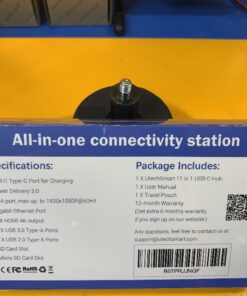 USB C Hub, UtechSmart Triple Display USB C Laptop Docking Station, 11 in 1 USB C Dock with Dual HDMI, VGA, PD3.0, SD TF Card Slot, 4 USB Ports Dual Monitor Adapter Compatible for MacBook and Windows Grey 45 61zL0QoRML