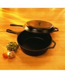 Alternative view of Lodge LCC3 Cast Iron Combo Cooker, Pre-Seasoned, 10.25" -Quart 10.25" Cast Deep Skillet