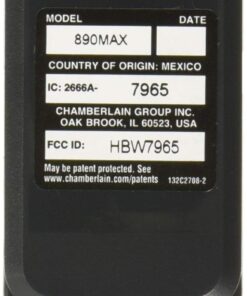 LiftMaster 890max Mini Key Chain Garage Door Opener Remote, 2.5" Long x 1.25" Wide x 1/2" Thick, Black with Gray Buttons 19 61zO3r0yFPL