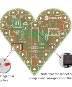 Soldering Practice Kit, Icstation Heart Shaped Led Light Soldering Project Electronics DIY Solder Kit for Back to School Students STEM Learning Project (Red, 1pc) Red 18 61zQdK9h2dL